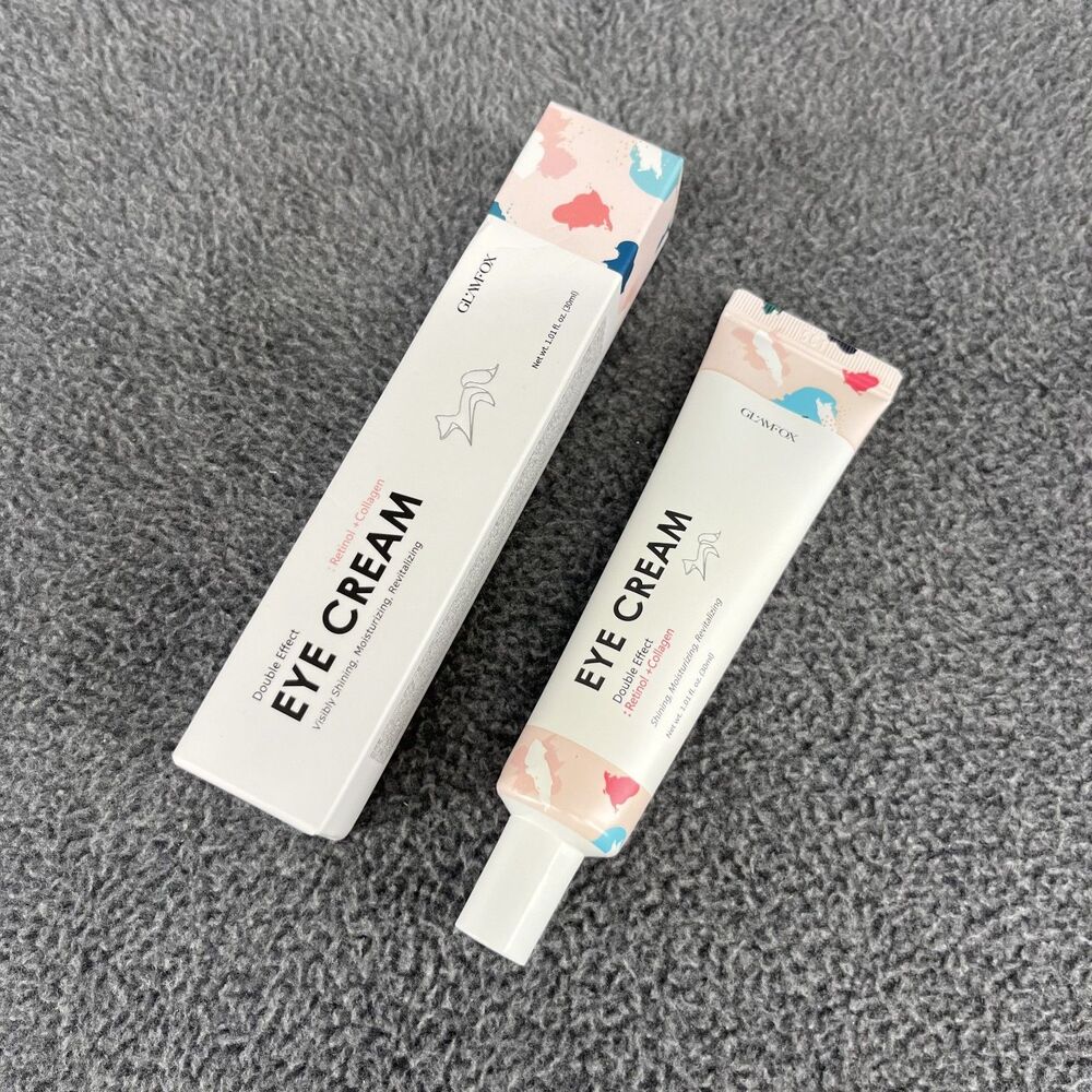 GLAMFOX Double Effect Eye Cream‎ Retinol + Collagen 1.05 oz New In Box